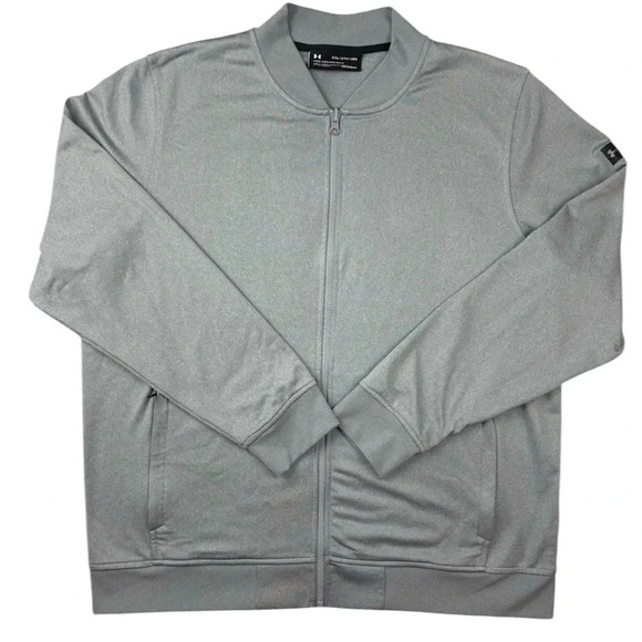 UnderArmour Men’s Gray Heather Coldgear Loose Full Zip Athletic Jacket Size XXL - Picture 1 of 14